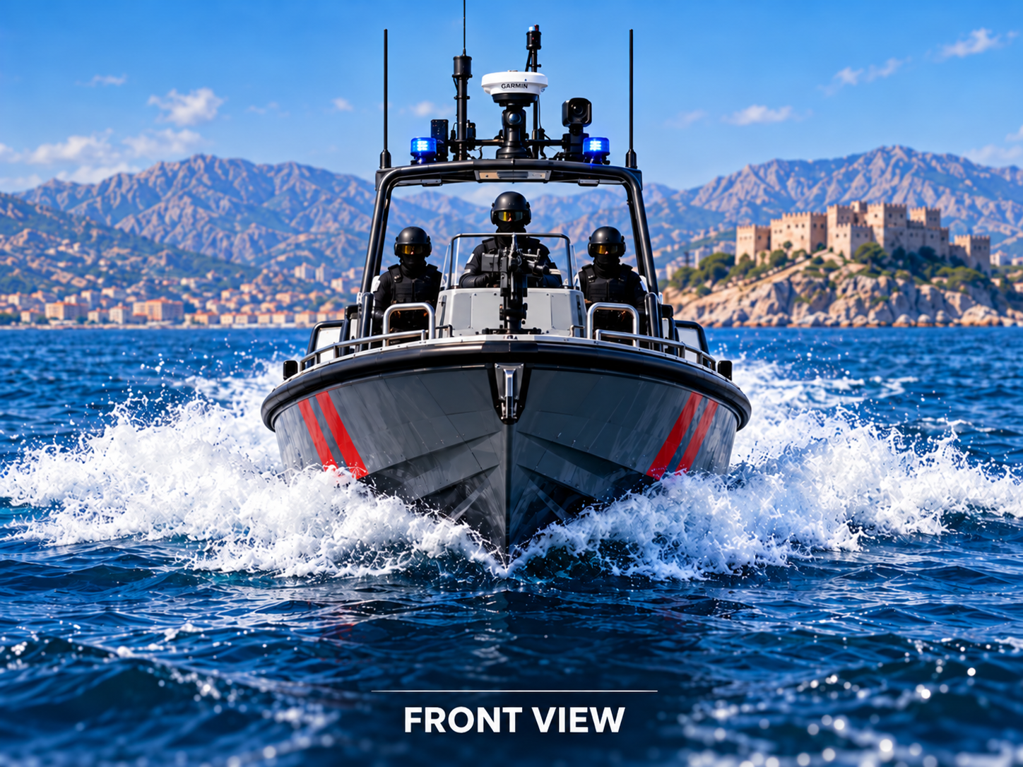 ALMIRSAD patrol boat underway, front view
