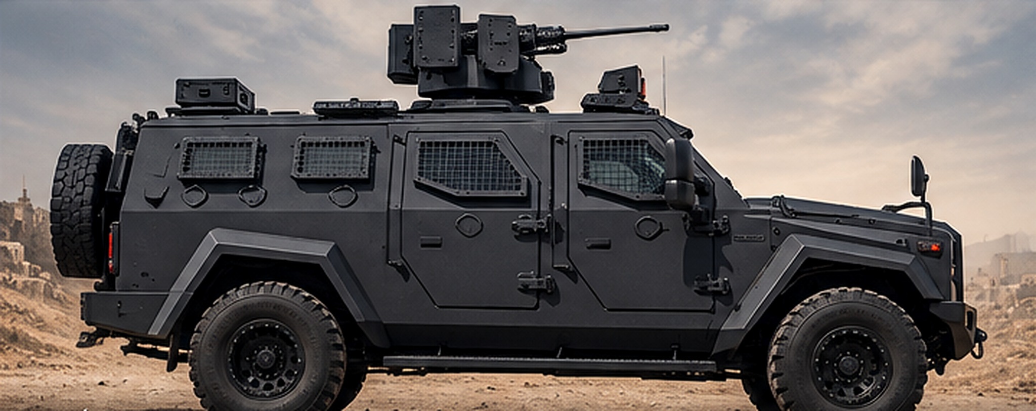ALOQAB armored vehicle in profile